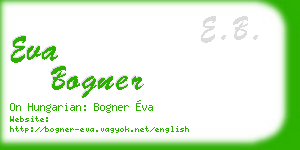 eva bogner business card